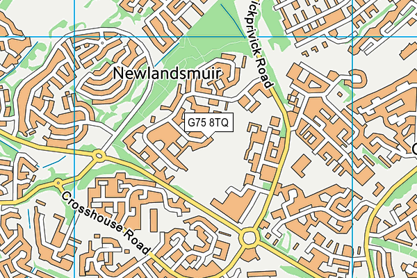 G75 8TQ map - OS VectorMap District (Ordnance Survey)