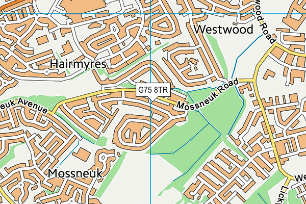 G75 8TR map - OS VectorMap District (Ordnance Survey)