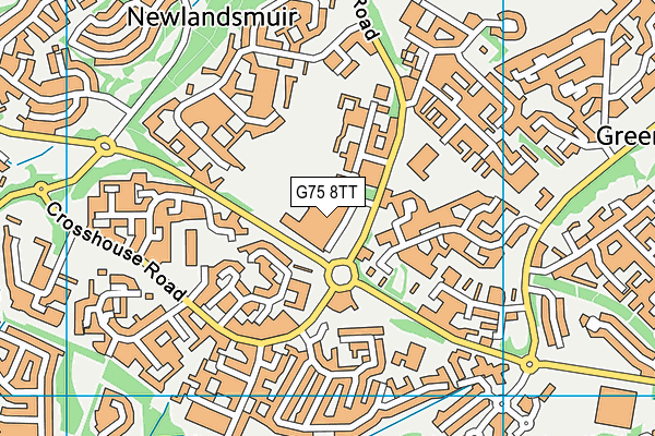 G75 8TT map - OS VectorMap District (Ordnance Survey)