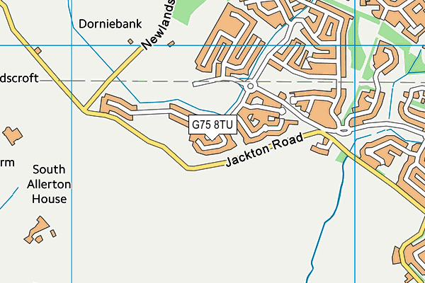 G75 8TU map - OS VectorMap District (Ordnance Survey)