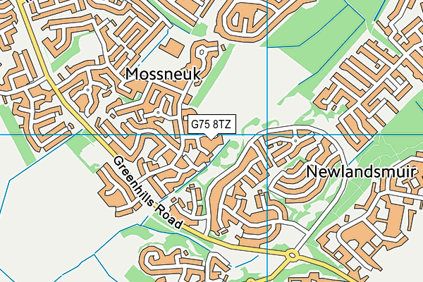 G75 8TZ map - OS VectorMap District (Ordnance Survey)