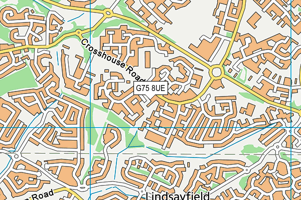 G75 8UE map - OS VectorMap District (Ordnance Survey)