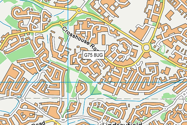 G75 8UG map - OS VectorMap District (Ordnance Survey)