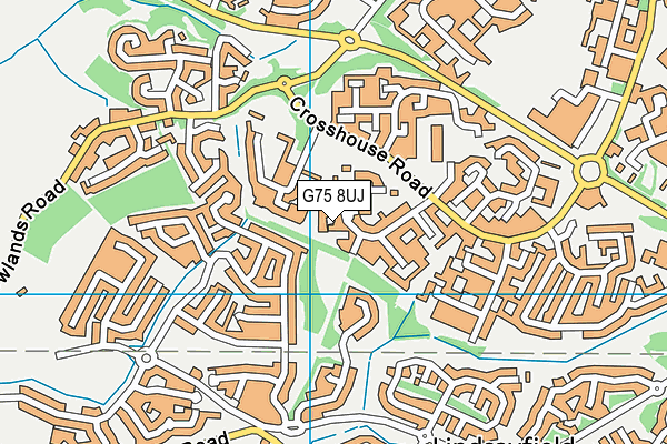 G75 8UJ map - OS VectorMap District (Ordnance Survey)