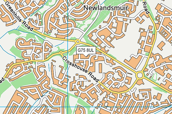 G75 8UL map - OS VectorMap District (Ordnance Survey)