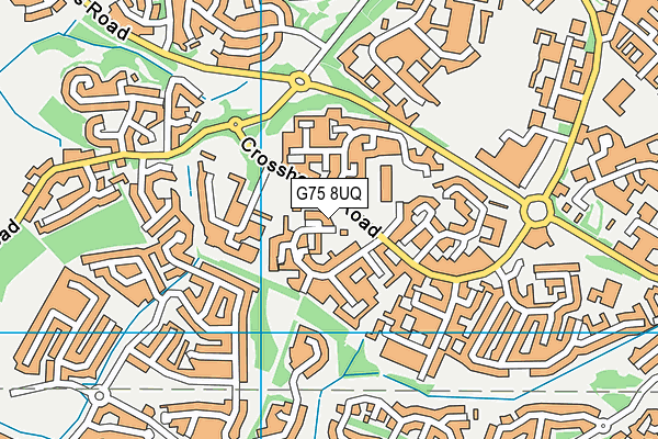 G75 8UQ map - OS VectorMap District (Ordnance Survey)