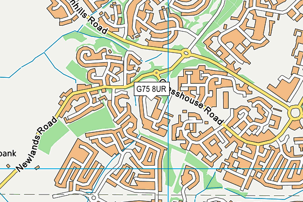 G75 8UR map - OS VectorMap District (Ordnance Survey)