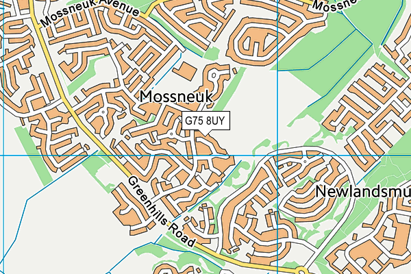 G75 8UY map - OS VectorMap District (Ordnance Survey)