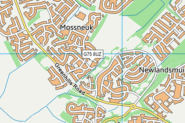 G75 8UZ map - OS VectorMap District (Ordnance Survey)