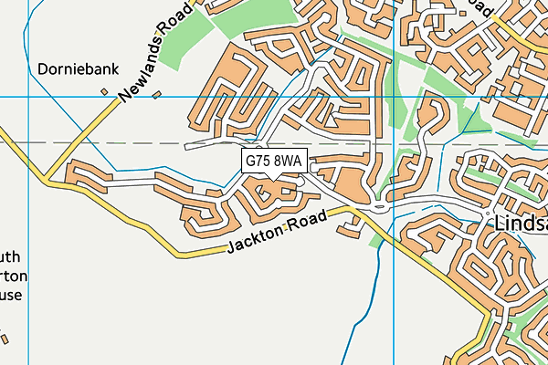 G75 8WA map - OS VectorMap District (Ordnance Survey)