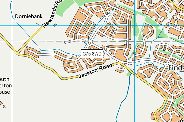 G75 8WD map - OS VectorMap District (Ordnance Survey)