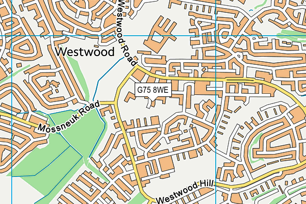 G75 8WE map - OS VectorMap District (Ordnance Survey)
