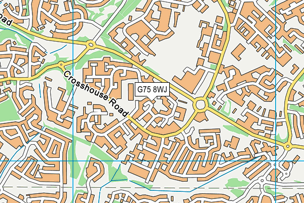 G75 8WJ map - OS VectorMap District (Ordnance Survey)