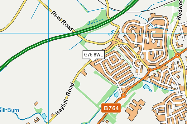 G75 8WL map - OS VectorMap District (Ordnance Survey)