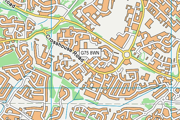 G75 8WN map - OS VectorMap District (Ordnance Survey)