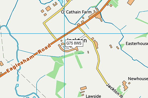 G75 8WS map - OS VectorMap District (Ordnance Survey)