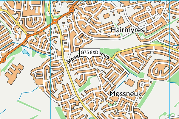 G75 8XD map - OS VectorMap District (Ordnance Survey)