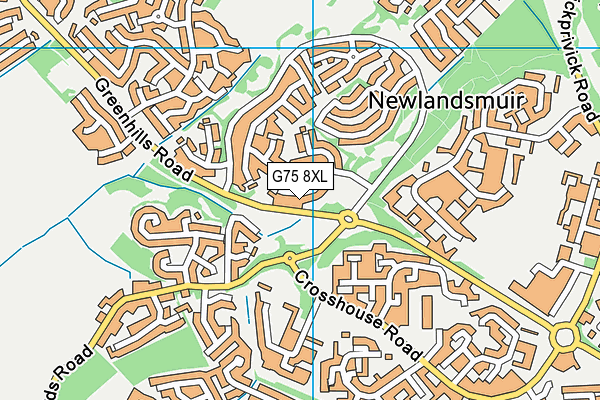 G75 8XL map - OS VectorMap District (Ordnance Survey)