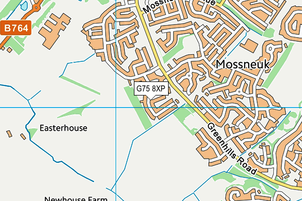 G75 8XP map - OS VectorMap District (Ordnance Survey)