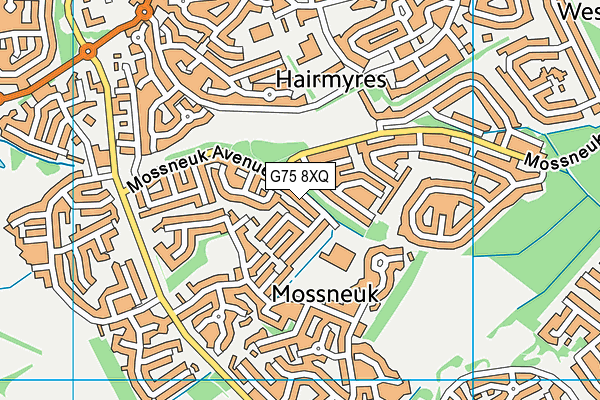 G75 8XQ map - OS VectorMap District (Ordnance Survey)