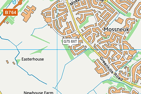 G75 8XT map - OS VectorMap District (Ordnance Survey)