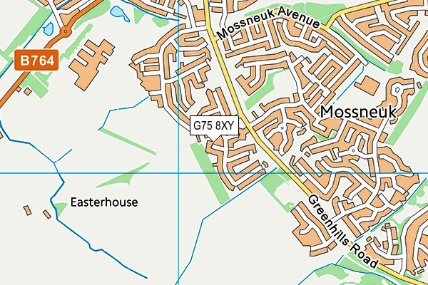 G75 8XY map - OS VectorMap District (Ordnance Survey)