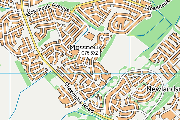 G75 8XZ map - OS VectorMap District (Ordnance Survey)