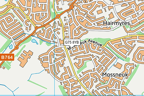 G75 8YB map - OS VectorMap District (Ordnance Survey)
