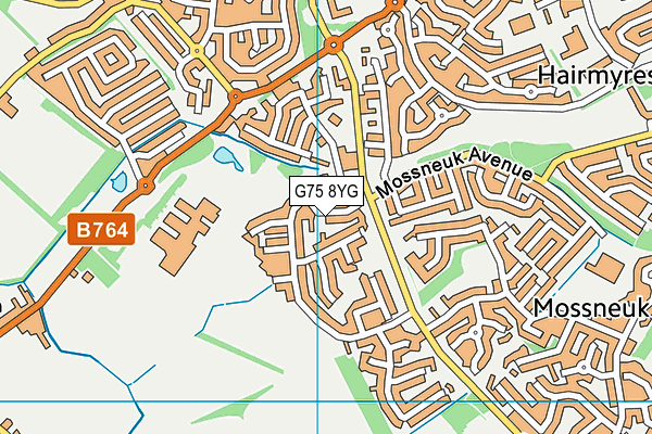 G75 8YG map - OS VectorMap District (Ordnance Survey)