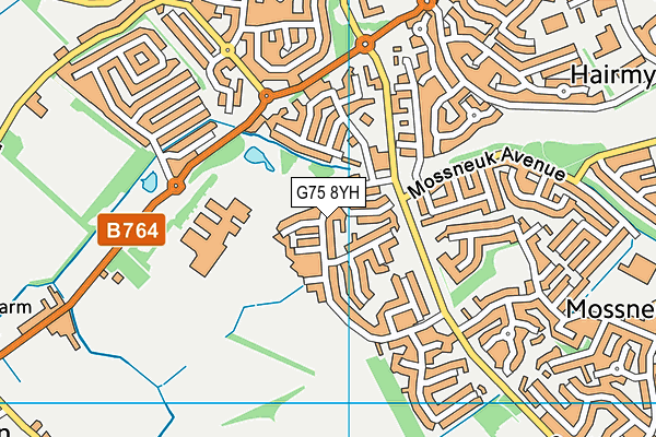 G75 8YH map - OS VectorMap District (Ordnance Survey)