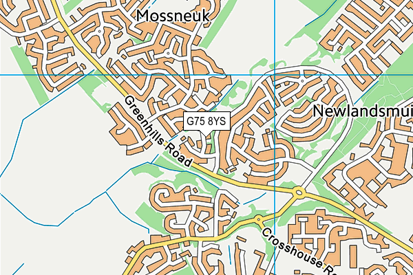 G75 8YS map - OS VectorMap District (Ordnance Survey)