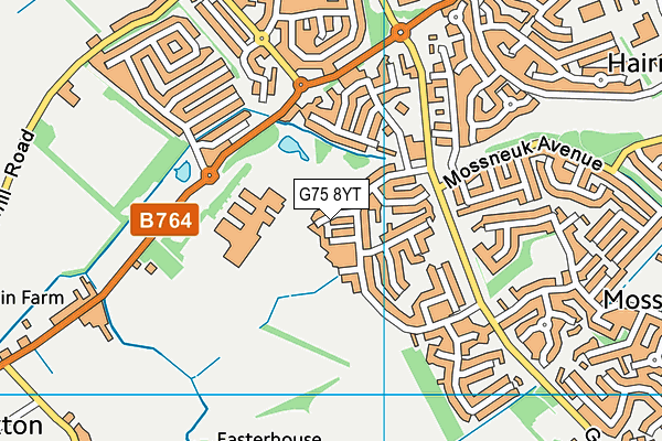 G75 8YT map - OS VectorMap District (Ordnance Survey)