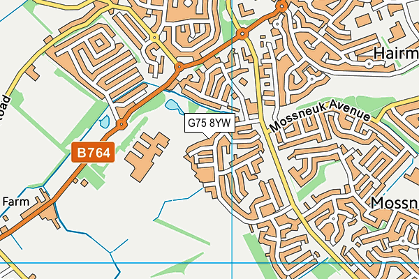 G75 8YW map - OS VectorMap District (Ordnance Survey)