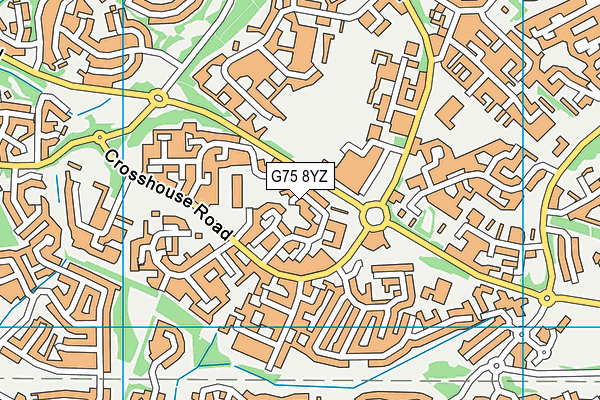 G75 8YZ map - OS VectorMap District (Ordnance Survey)