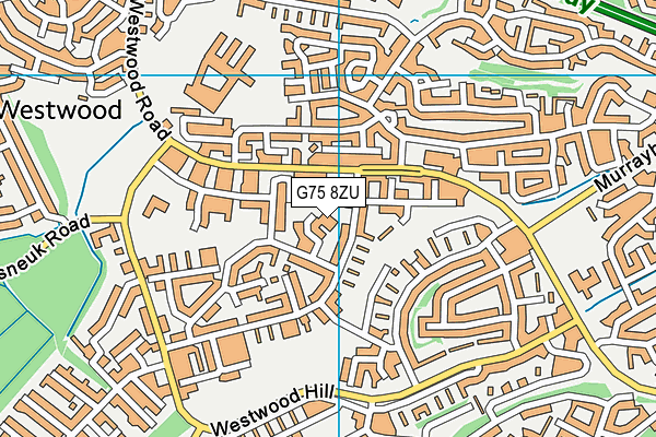 G75 8ZU map - OS VectorMap District (Ordnance Survey)
