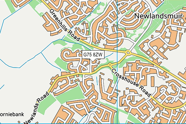 G75 8ZW map - OS VectorMap District (Ordnance Survey)