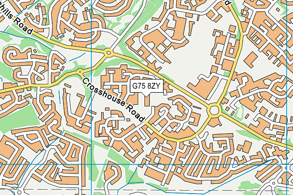 G75 8ZY map - OS VectorMap District (Ordnance Survey)