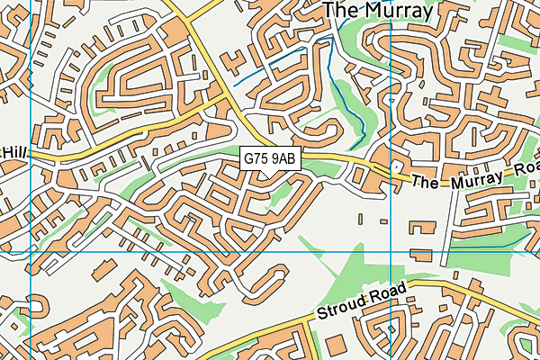 G75 9AB map - OS VectorMap District (Ordnance Survey)