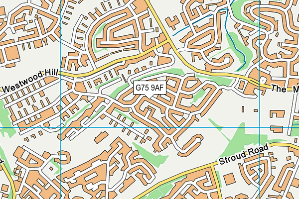 G75 9AF map - OS VectorMap District (Ordnance Survey)