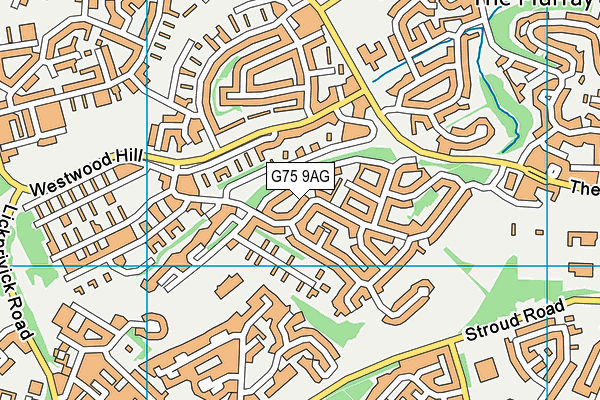 G75 9AG map - OS VectorMap District (Ordnance Survey)