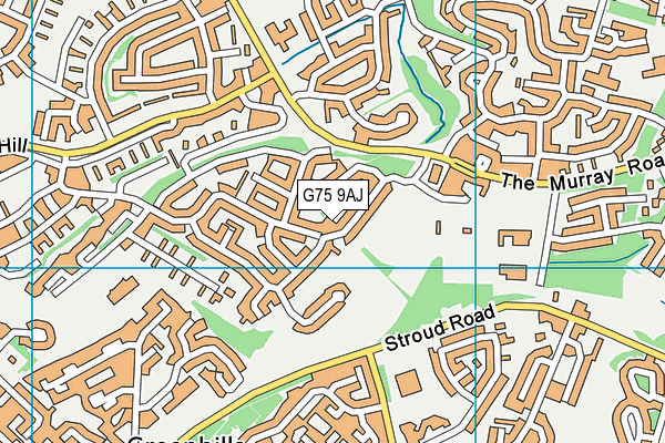 G75 9AJ map - OS VectorMap District (Ordnance Survey)