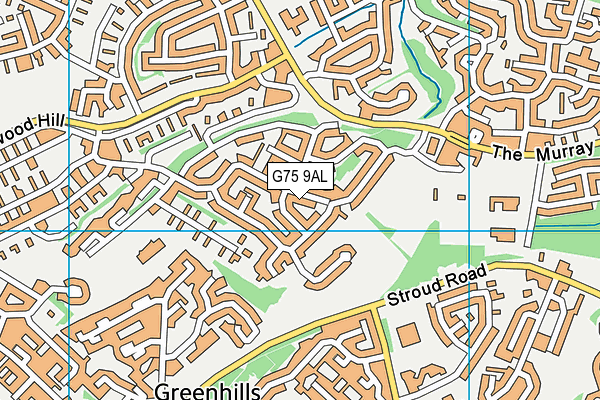 G75 9AL map - OS VectorMap District (Ordnance Survey)