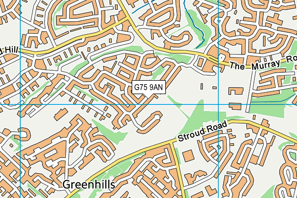 G75 9AN map - OS VectorMap District (Ordnance Survey)