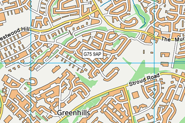 G75 9AP map - OS VectorMap District (Ordnance Survey)