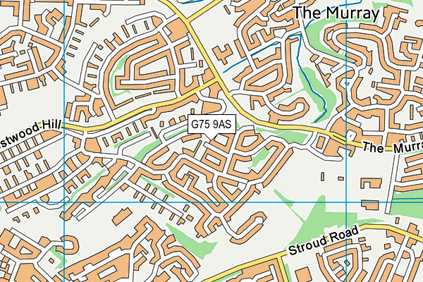 G75 9AS map - OS VectorMap District (Ordnance Survey)