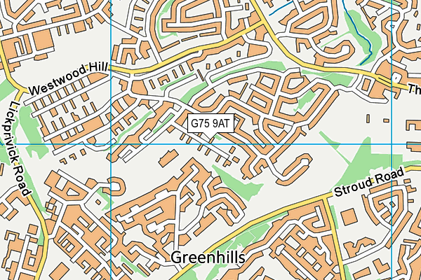 G75 9AT map - OS VectorMap District (Ordnance Survey)