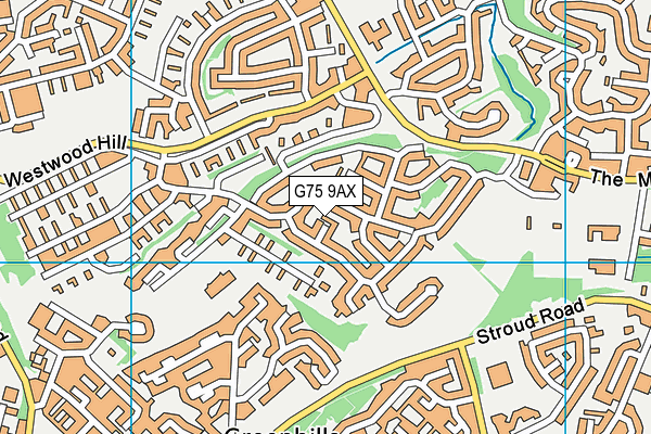 G75 9AX map - OS VectorMap District (Ordnance Survey)