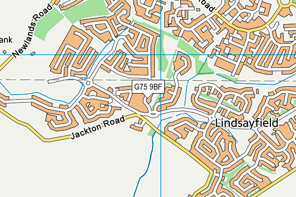 G75 9BF map - OS VectorMap District (Ordnance Survey)