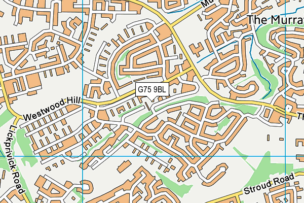 G75 9BL map - OS VectorMap District (Ordnance Survey)