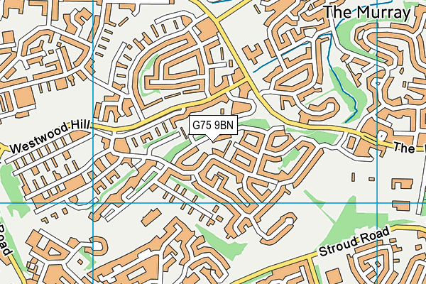 G75 9BN map - OS VectorMap District (Ordnance Survey)